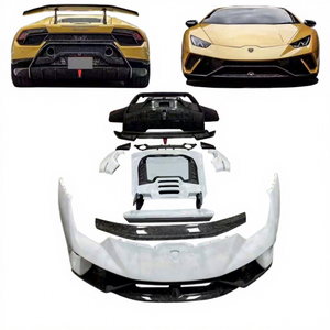 YICKU pour <span class=keywords><strong>Lamborghini</strong></span> Huracan LP580 LP610 mise à niveau vers le kit de carrosserie Performance pare-chocs de voiture capot demi-fibre de carbone systèmes de carrosserie automobile - Product Image 1