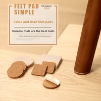 Protections de pieds de meubles en feutre, antidérapantes, adhésives, écologiques, résistantes à l'usure, silencieuses, pour table basse, canapé, 3mm, 500 pièces