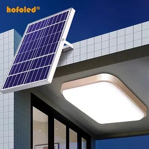 एलईडी सौर ऊर्जा वर्ग गोल छत लैंप प्रकाश के लिए रिमोट के साथ रिमोट के साथ इंटीरियर गेराज घर बुद्धिमान