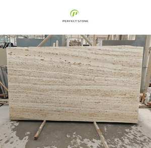 आंतरिक और बाहरी सजावट के लिए ट्रेवर्टिन दीवार पैनल बेज संगमरमर पत्थर शिर - Product Image 2