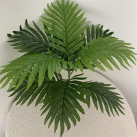 B1453 Palmier artificiel en plastique de haute qualité, petit, pour décoration de mariage, hôtel, restaurant, verdure au sol avec grandes feuilles
