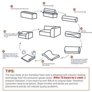 Sofá Seccional Modular Moderno en Forma de L de 100 Pulgadas, Sofá Tapizado Sin Estructura con Asiento Profundo, Color Marrón para Apartamento - Product Image 2
