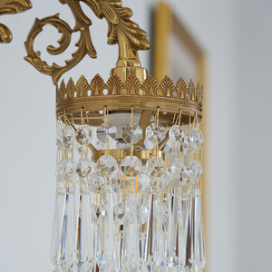 Lampada da <span class=keywords><strong>parete</strong></span> medievale in rame retrò francese per <span class=keywords><strong>camera</strong></span> da letto di lusso creativo soggiorno Hotel di cristallo LED <span class=keywords><strong>camera</strong></span> da letto principale <span class=keywords><strong>parete</strong></span> del comodino - Product Image 6