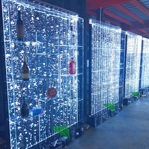 Usine en gros moderne maison Bar Restaurant meubles lueur LED acrylique bulle d'eau panneau mural barre affichage armoire <span class=keywords><strong>à</strong></span> <span class=keywords><strong>vin</strong></span> - Product Image 3