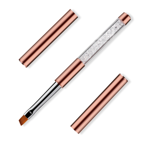 Pincel 3d para nail art kolinsky, pinceles acrílicos con mango de cristal transparente de oro rosa, delineador profesional para punteado, <span class=keywords><strong>2022</strong></span> - Product Image 5