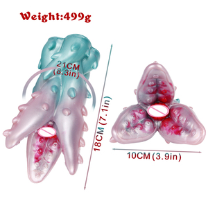 GEEBA Masturbatore Maschile in Silicone Morbido a Forma di Fiore con Fori, Giocattolo Sessuale per Adulti, Esercizio del Pene, Vagina Realistica - Product Image 6