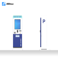 Terminal de paiement de stationnement personnalisé avec écran tactile, acceptant les paiements en espèces et en pièces, avec fonction de reconnaissance de plaque d'immatriculation en option