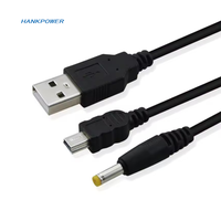 Câble de données USB 2 en 1 pour PSP 2000 Câble de chargeur pour console PSP 3000
