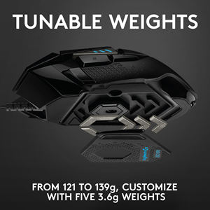 Ratón para Juegos <span class=keywords><strong>Logitech</strong></span> <span class=keywords><strong>G502</strong></span> Hero de Alto Rendimiento, Original <span class=keywords><strong>Lightspeed</strong></span>, 25600 dpi, Ratón para Juegos con Cable para PC - Product Image 4