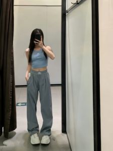 Pantalones Casuales de Yoga de Cintura Alta y Pierna Ancha, Diseño Personalizado de Alta Calidad Aolo, para Diseñadores Senior DLB - Product Image 4