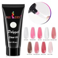 Neissry AcrylGel BigPack Poly Gel Kit d'ongles en acrylique HelloKitty Plate Press-On SoftGel Ongles en acrylique 30 Séchoir transparent pour professionnels