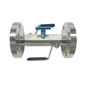 Katup Bola DBB (Double Block and Bleed Valve) Stainless Steel 316 Manual Tahan Suhu Tinggi Tipe Split 6000psig untuk Oli dan Gas - Product Image 1