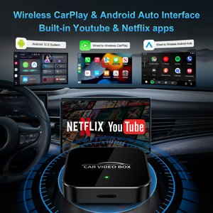 OEM ODM 3 in 1 CarPlay วิดีโอ Ai BOX มัลติมีเดียไร้สายสำหรับเล่น Android รถยนต์อะแดปเตอร์สำหรับ13 TF ช่องใส่ซิมการ์ดแอปเปิ้ล - Product Image 2