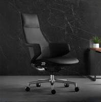 Vente en gros Chaises de bureau de direction en cuir de luxe à dossier haut et pivotant