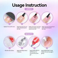 BORN PRETTY Kit de 6 vernis à ongles thermiques dégradés pour nail art, professionnel, à retirer par trempage, gel à ongles changeant de couleur selon la température, en stock