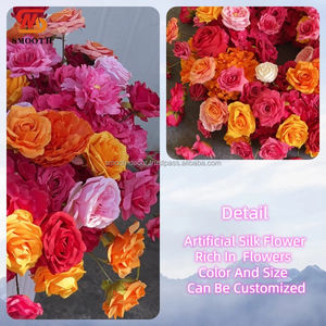 ลูกบอลดอกไม้สีส้มแบบกลมกลมกลมกลมกลมสำหรับตกแต่งโต๊ะงานแต่งงานลูกบอลดอกไม้สำหรับงานแต่งงาน - Product Image 2