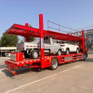 Camion de transport de voitures à deux étages avec pont unique plate-forme coulissante Semi-remorque <span class=keywords><strong>porte</strong></span>-voitures - Product Image 5