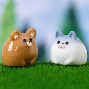 Mini figurines d'animaux en résine, miniatures, décorations de bureau, tigre, pingouin, lapin mignons, décorations de paysage, accessoires DIY - Product Image 6