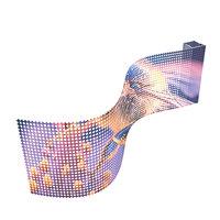 Écran d'affichage LED holographique, taille personnalisable, prend en charge l'installation incurvée, mur vidéo intérieur pour les expositions, les salles d'exposition