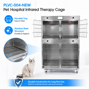 PLVC-004-NEW Jaula de Recuperación para Mascotas con Pantalla Digital para Perros y Gatos, Terapia de Luz Roja, Equipo Veterinario - Product Image 6