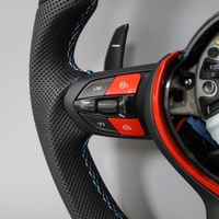 Volant en cuir à fond plat personnalisé pour BMW F30 340i F32 F36 F22 M4 F82 X5 F15 F80 M3 F11 F31