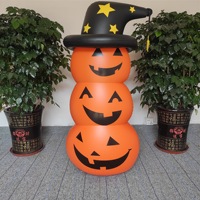 Meilleures ventes : Décoration gonflable verticale de Fête d'Halloween, Modèle Homme Citrouille et Fantôme Blanc