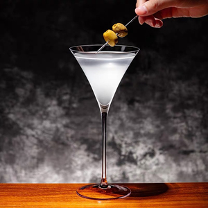 Verre à cocktail triangulaire ultra-fin en cristal, style japonais <span class=keywords><strong>Kimura</strong></span>, avec pied, pour bar haut de gamme, idéal pour les fêtes, créatif et écologique - Product Image 2