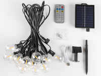 Guirlandes lumineuses LED multifonctions solaires en plastique imperméables IP44 pour la décoration de jardin
