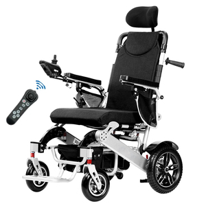 Silla de ruedas eléctrica de aleación de aluminio de potencia automática motorizada plegable para discapacitados más barata - Product Image 3