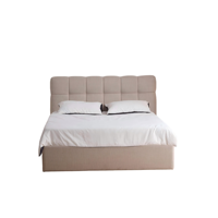 Lit Double Queen à Vendre Très Bien Design Moderne avec Rangement, Cadre de Lit Souple avec Vérin à Gaz, Ensemble de Chambre à Coucher en Bois