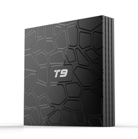 Caja de TV Android 10.0 T9 Económica de 4GB 32GB con Procesador RK3318, USB 3.0, Soporte 4K y Pantalla de Reloj