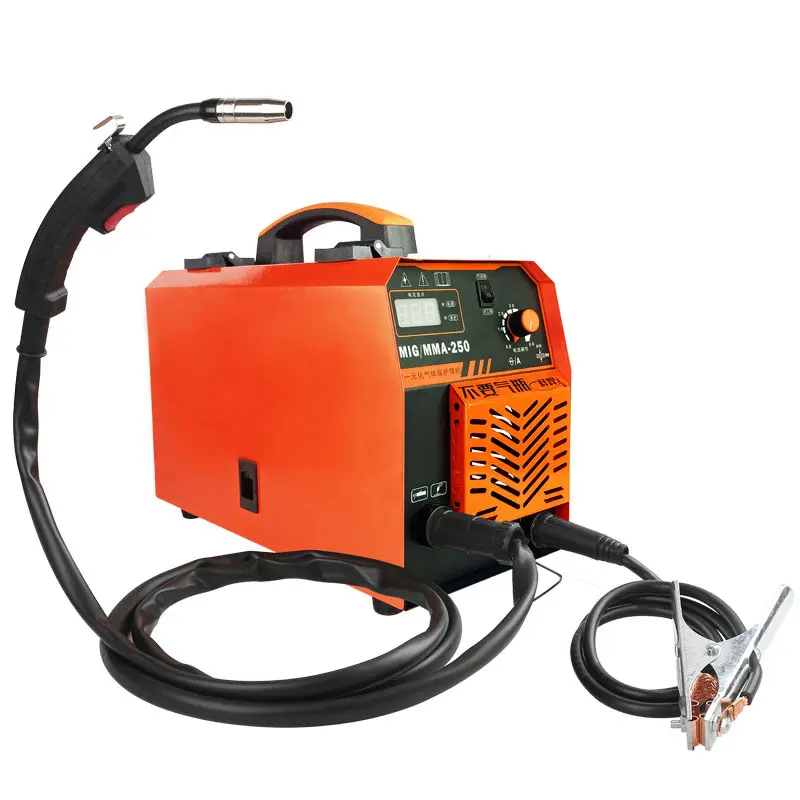 220V 1-5KG Draht CO2 Gas geschützter Schweißer Tragbarer MIG/MMA 250A Lichtbogen IGBT Wechsel richter Airless Secondary Bonding Welding Machine