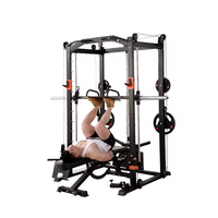 XOYOOU Cage de rack de puissance à squat multifonction réglable-Machine de Smith de musculation professionnelle