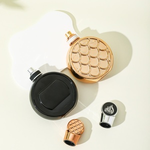 Venta al por mayor logotipo personalizado de lujo escamas de pescado apariencia oro Crimp pulverizador Parfum 100mL botella de Perfume de vidrio vacía recargable - Product Image 4