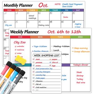 Khô Xóa Từ Lịch 3 Gói Hàng Tháng Hàng Tuần Hàng Ngày Kế Hoạch Nam Châm Bảng Cho Tủ Lạnh - Product Image 1