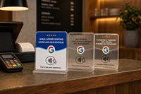 Carte personnalisée imprimée, programmable, QR, NFC, NTAG215, étanche, avec support, pour Google Play, carte cadeau, carte de membre, carte professionnelle, carte d'hôtel
