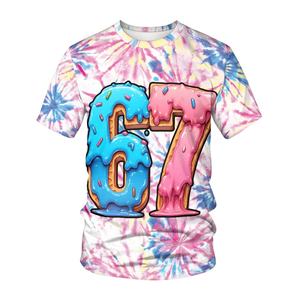 Camisetas Divertidas con Gráficos de Meme 67 para Hombre, Camiseta con Estampado de Helado, Camisetas Divertidas de Manga Corta con Meme 6 7, Camisetas Personalizadas para Hombre - Product Image 4