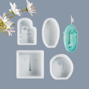 Abstract Human Face Silicone <b>Mold</b> For <b>Candle</b> DIY Home Decor Plaster Craft Supplies - Product Image 3