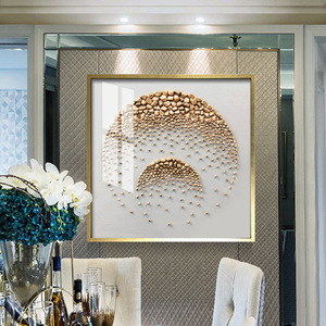 Sang trọng khung nhôm phòng khách sofa tường 3D hình ảnh của vàng pha lê sứ tường nghệ thuật pha lê sứ sơn - Product Image 3