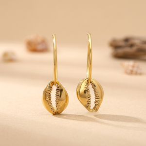 Nouveauté : Boucles d'oreilles pendantes géométriques en argent sterling 925 plaqué or 14 carats - Product Image 2