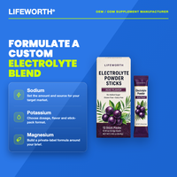 LIFEWORTH OEM ODM Acai Elektrolytenpoeder voor snelle hydratatie, uithoudingsvermogen en herstel