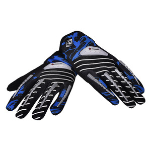 Gants de cyclisme à doigts complets, chauds pour l'hiver, noirs et bleus, avec paume renforcée en silicone, unisexe, pour adultes - Product Image 2