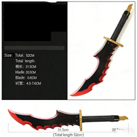 10 designs de sabres courts en bambou inspirés de l'anime Knight Killer, armes de cosplay pour cadeau d'anniversaire