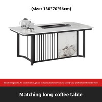 Ensemble canapé et table basse de bureau en cuir véritable, design moderne, structure en bois, éponge haute densité, pour hall d'accueil professionnel et bureau
