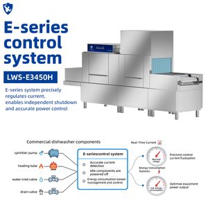 Lave-vaisselle commercial LWS-E3450H, économe en énergie, automatique, à convoyeur, avec sécheuse pour cuisine - Product Image 5