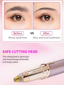 เครื่องเล็มขนคิ้วไฟฟ้าขนาดเล็กสำหรับผู้หญิงผู้ชายและเด็กผู้หญิงเครื่องกำจัดขนแปรงไฟฟ้า - Product Image 6