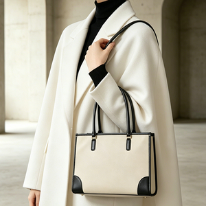 Sac à main mini Boston pour femme en cuir grainé véritable, avec clous coniques et patchs d'angle, vert olive, logo personnalisé, vente en gros, forte réutilisation - Product Image 1