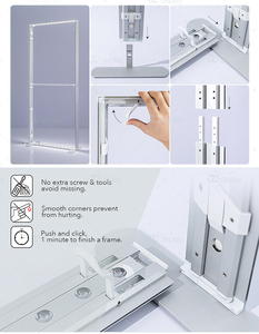 Tragbarer LED <span class=keywords><strong>SEGO</strong></span> Innenbeleuchteter Lightbox-Stand für Messen, Ausstellungsstand mit Hintergrundbeleuchtung und beleuchteter Theke - Product Image 6