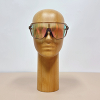 Support de tête de mannequin vintage en bois massif, grande taille, pose debout, pour présentation de bijoux et chapeaux, décoration de boutique et d'antiquités