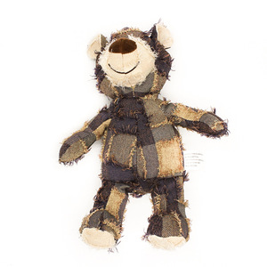 Jouets en peluche couineurs écologiques pour animaux de compagnie - 3 ours mendigats colorés en fourrure, styles de dessins animés variés, matériaux sûrs pour l'activité intérieure des animaux - Product Image 1
